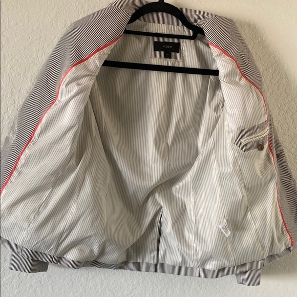 J Crew Striped Blazer with Button Closure Size 00 - Picture 6 of 7